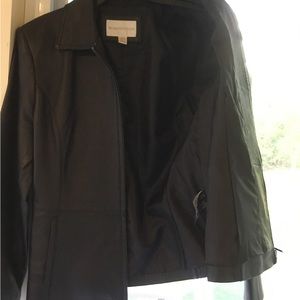 Worthington Faux Leather Jacket, Black, Size Medium Petite
